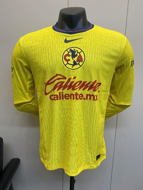 Club America Soccer Jersey Home Long Sleeve (Player) 24/25