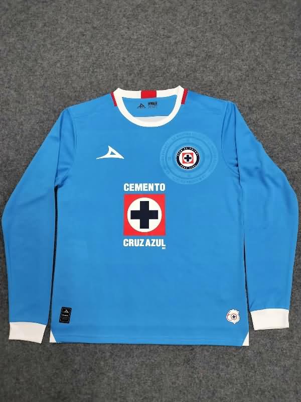 Cruz Azul Soccer Jersey Home Long Sleeve Replica 24/25