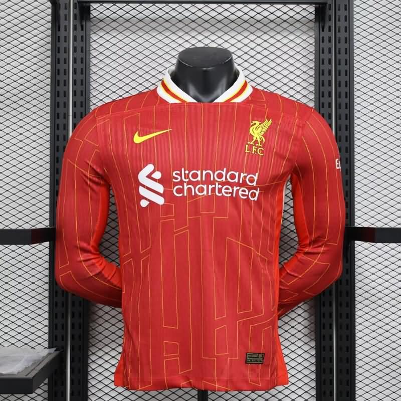 Liverpool Soccer Jersey Home Long Sleeve (Player) 24/25