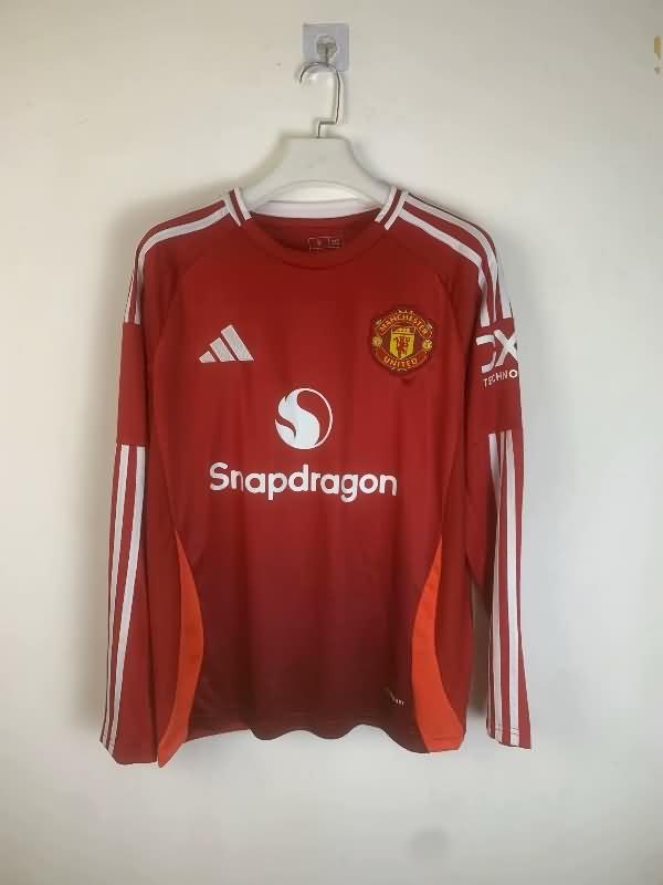 Manchester United Soccer Jersey Home Long Sleeve Replica 24/25