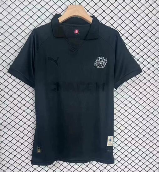 Marseilles Soccer Jersey Black Replica 24/25