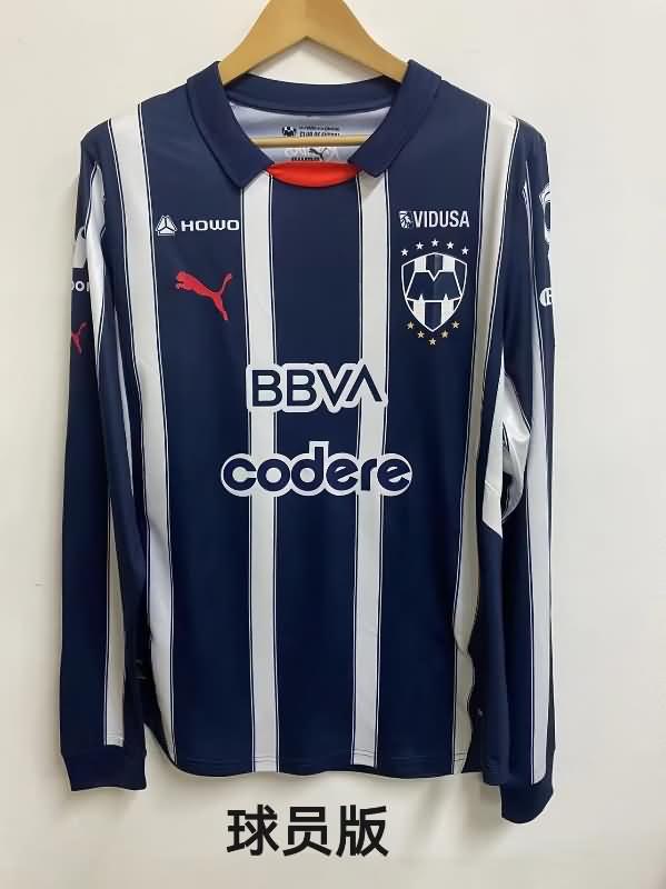 Monterrey Soccer Jersey Home Long Sleeve (Player) 24/25