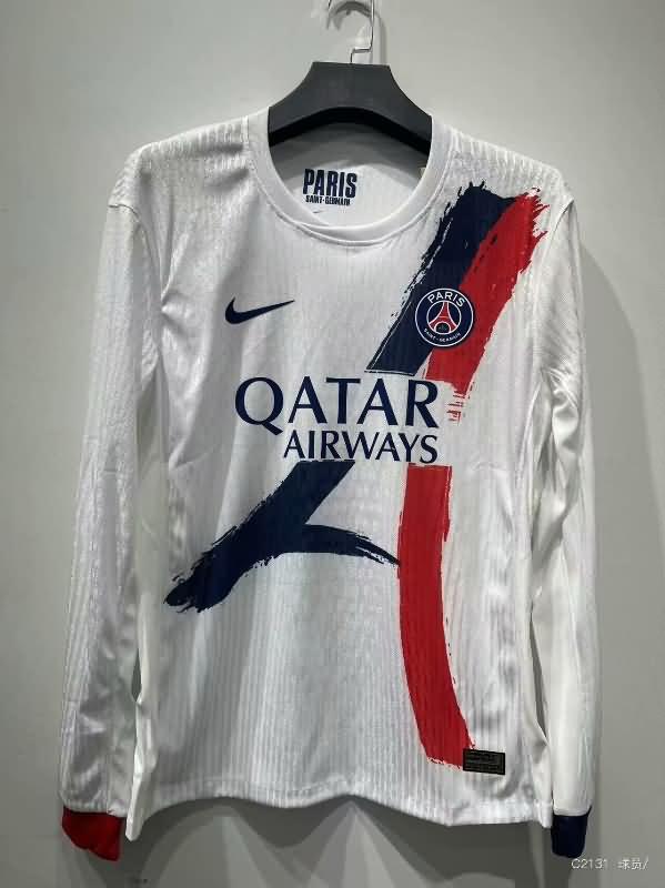 Paris St Germain Soccer Jersey Away Long Sleeve (Player) 24/25