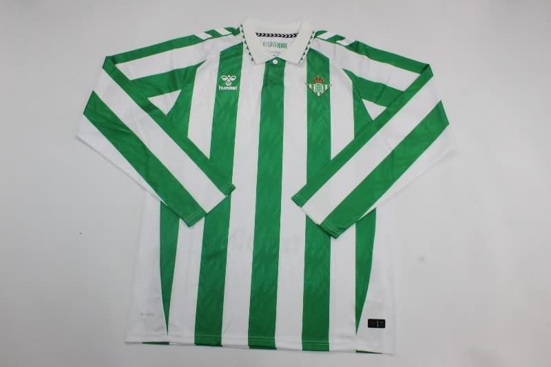 Real Betis Soccer Jersey Home Long Sleeve Replica 24/25