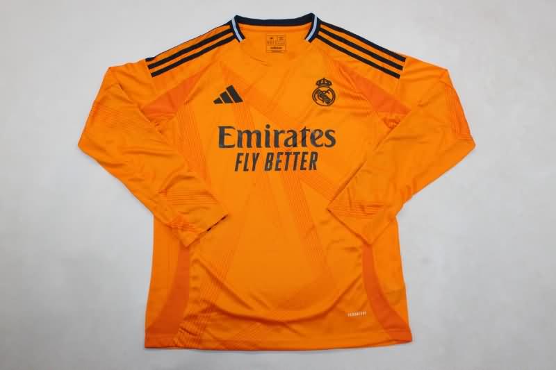 Real Madrid Soccer Jersey Away Long Sleeve Replica 24/25