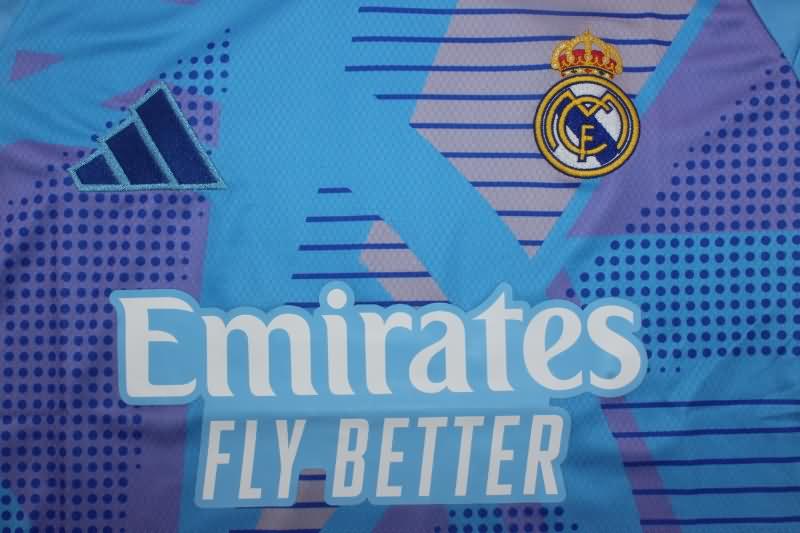 Real Madrid Soccer Jersey Goalkeeper Blue Replica 24/25