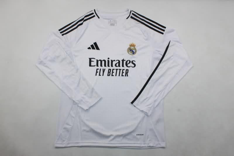 Real Madrid Soccer Jersey Home Long Sleeve Replica 24/25