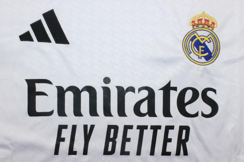 Real Madrid Soccer Jersey Home Long Sleeve Replica 24/25