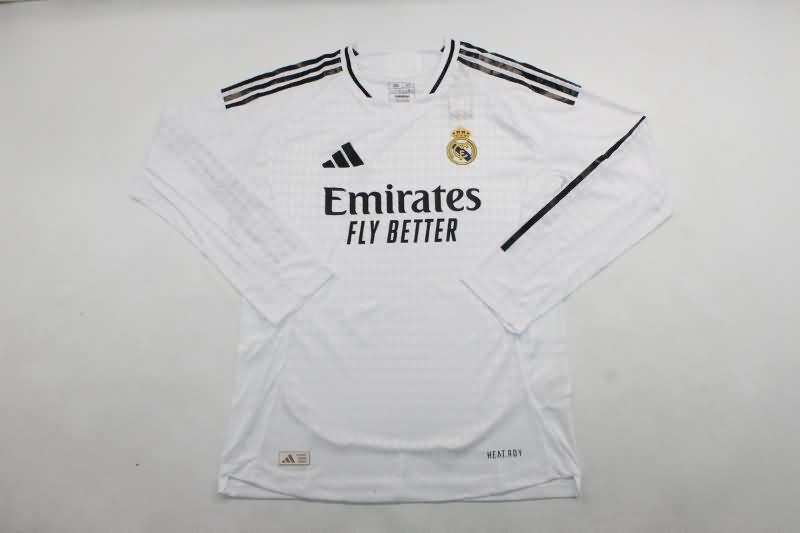 Real Madrid Soccer Jersey Home Long Sleeve (Player) 24/25