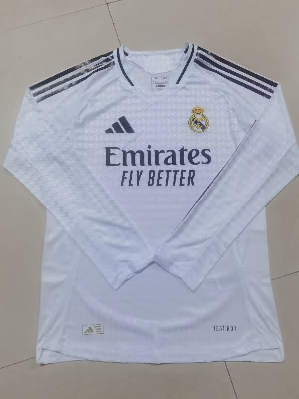 Real Madrid Soccer Jersey Home Long Sleeve (Player) 24/25