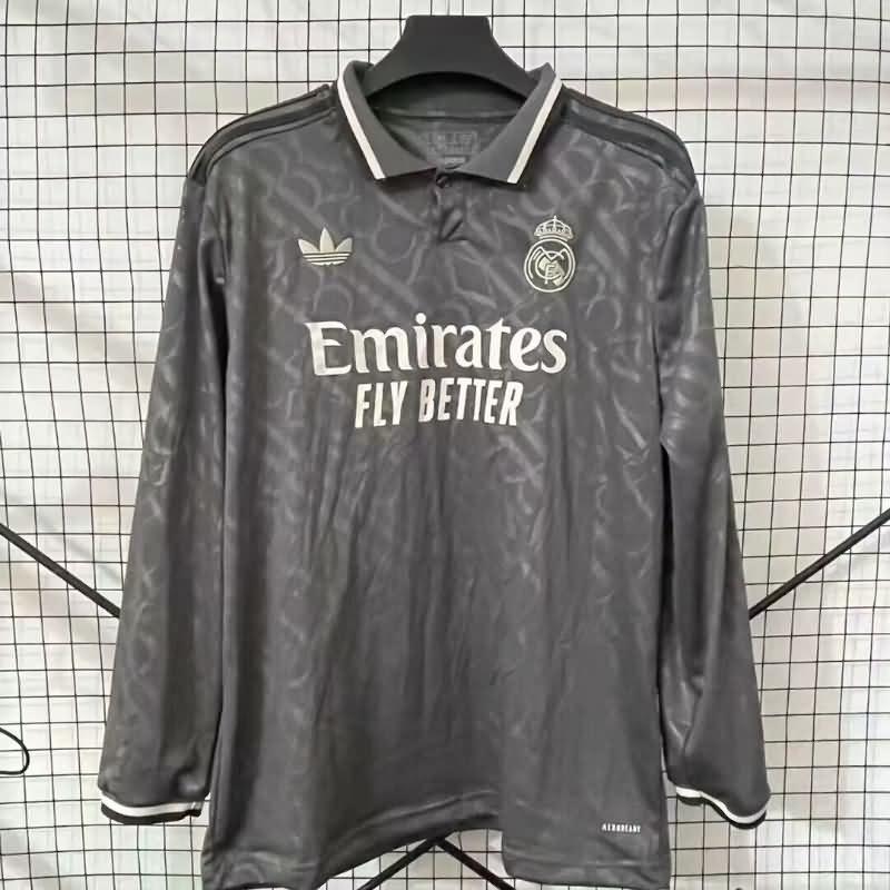 Real Madrid Soccer Jersey Third Long Sleeve Replica 24/25