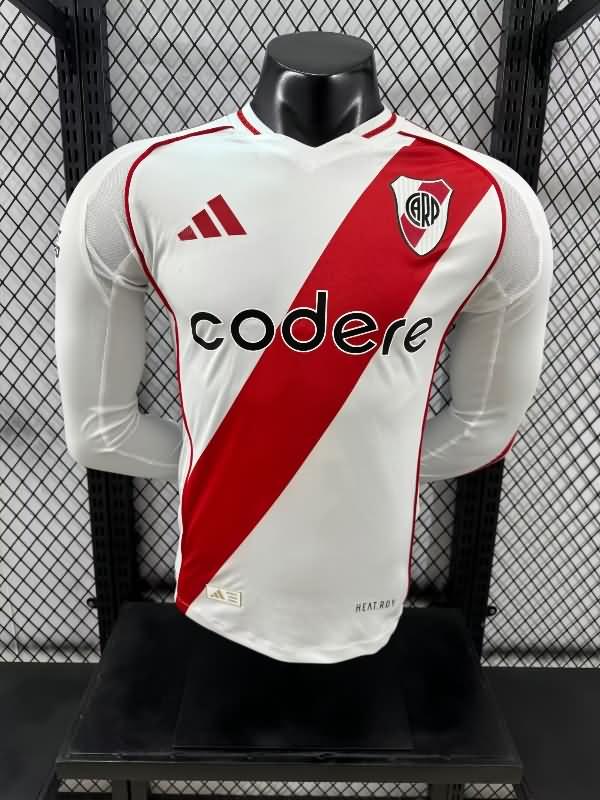 River Plate Soccer Jersey Home Long Sleeve (Player) 2024