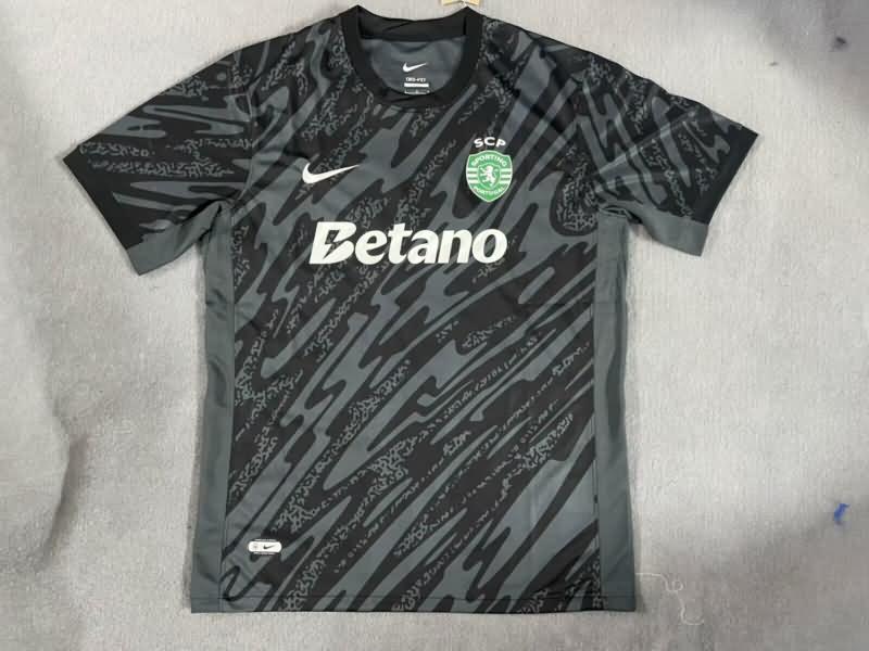 Sporting Lisbon Soccer Jersey Goalkeeper Black Replica 24/25