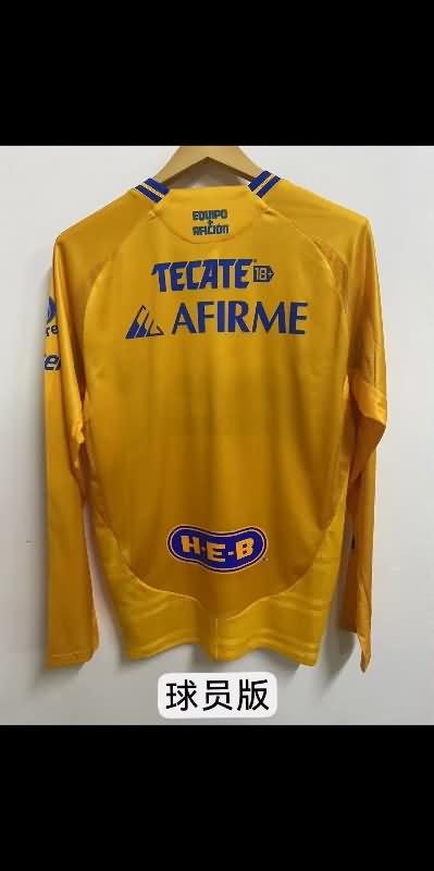 Tigres UANL Soccer Jersey Home Long Sleeve (Player) 24/25