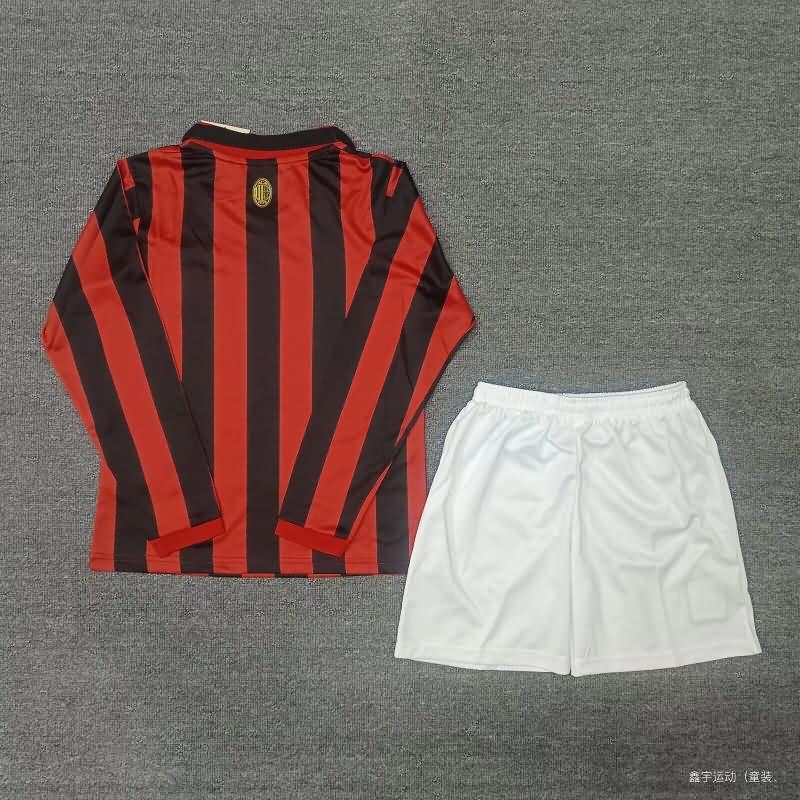 Kids AC Milan Soccer Jersey Anniversary Long Sleeve Replica 125th