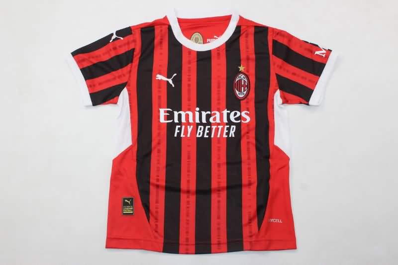 Kids AC Milan Soccer Jersey Home Replica 24/25