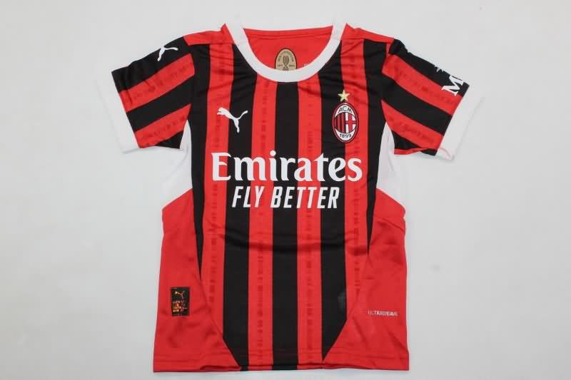 Kids AC Milan Soccer Jersey Home (Player) 24/25