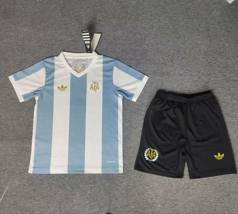 Kids Argentina Soccer Jersey Anniversary Replica 50th