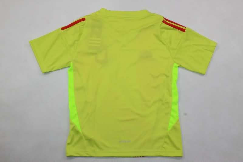 Kids Argentina Soccer Jersey Copa America Goalkeeper Yellow Replica 2024