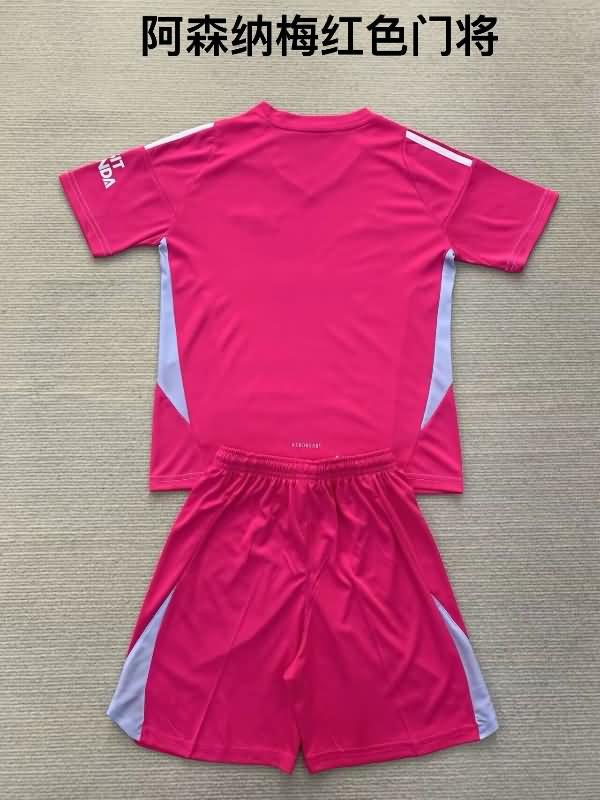 Kids Arsenal Soccer Jersey Goalkeeper Pink Replica 24/25