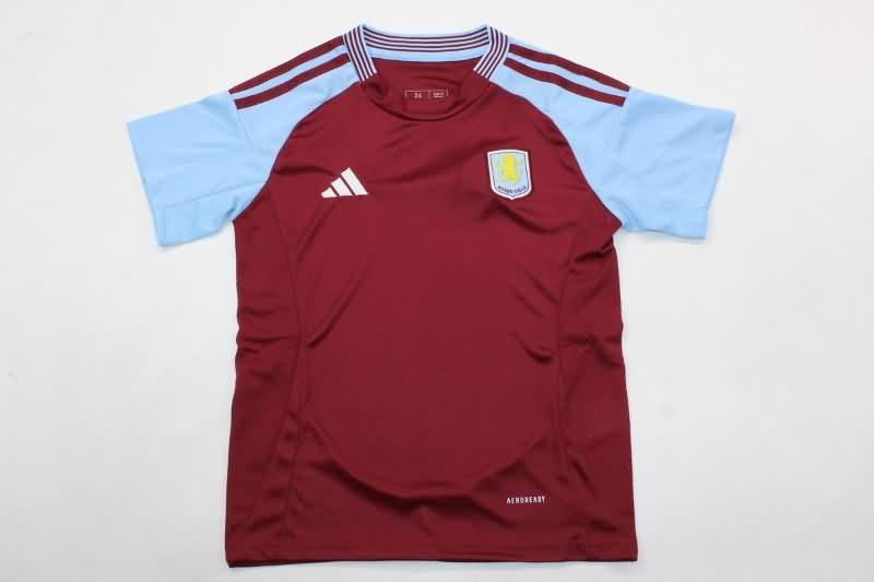 Kids Aston Villa Soccer Jersey Home Replica 24/25