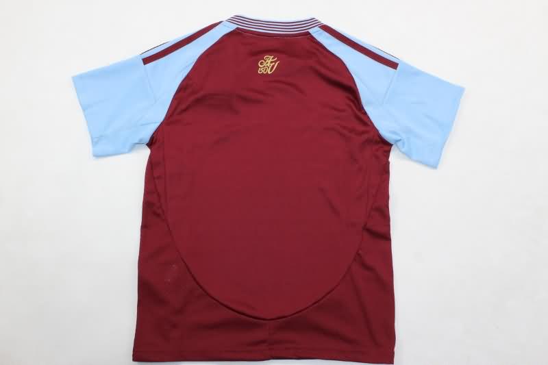 Kids Aston Villa Soccer Jersey Home Replica 24/25