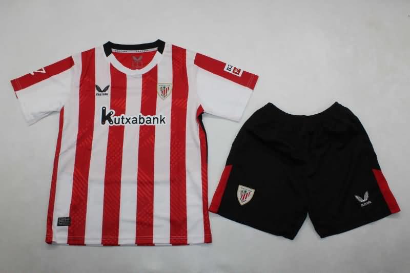 Kids Athletic Bilbao Soccer Jersey Home Replica 24/25