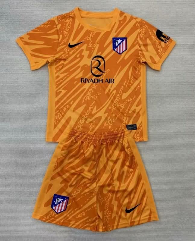 Kids Atletico Madrid Soccer Jersey Goalkeeper Orange Replica 24/25