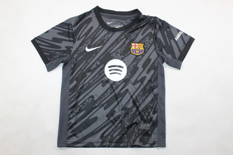 Kids Barcelona Soccer Jersey Goalkeeper Black Replica 24/25