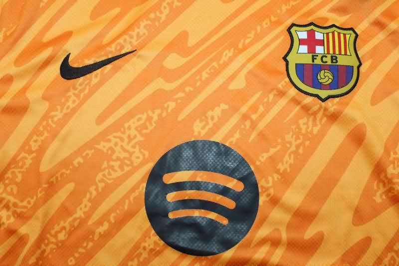 Kids Barcelona Soccer Jersey Goalkeeper Orange Replica 24/25