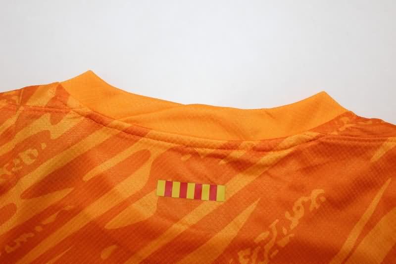 Kids Barcelona Soccer Jersey Goalkeeper Orange Replica 24/25