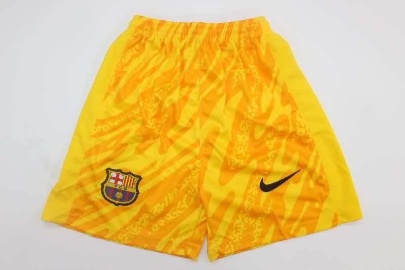 Kids Barcelona Soccer Jersey Goalkeeper Yellow Replica 24/25