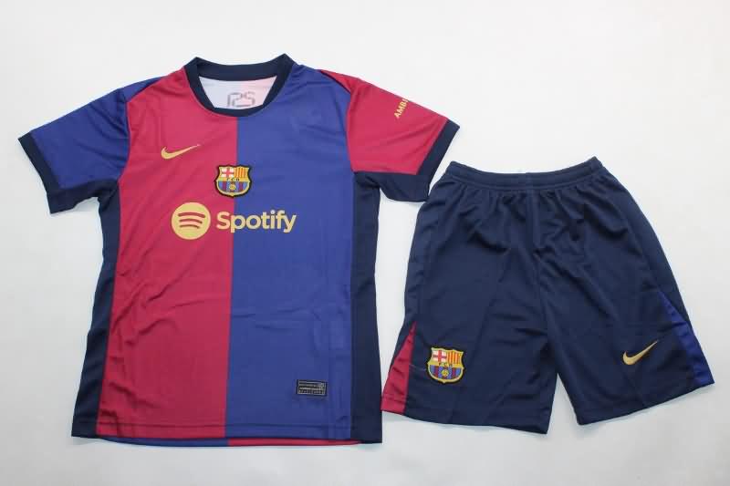 Kids Barcelona Soccer Jersey Home Replica 24/25