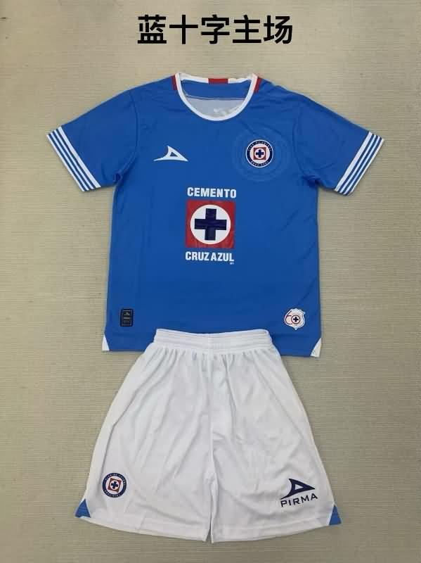 Kids Cruz Azul Soccer Jersey Home Replica 24/25