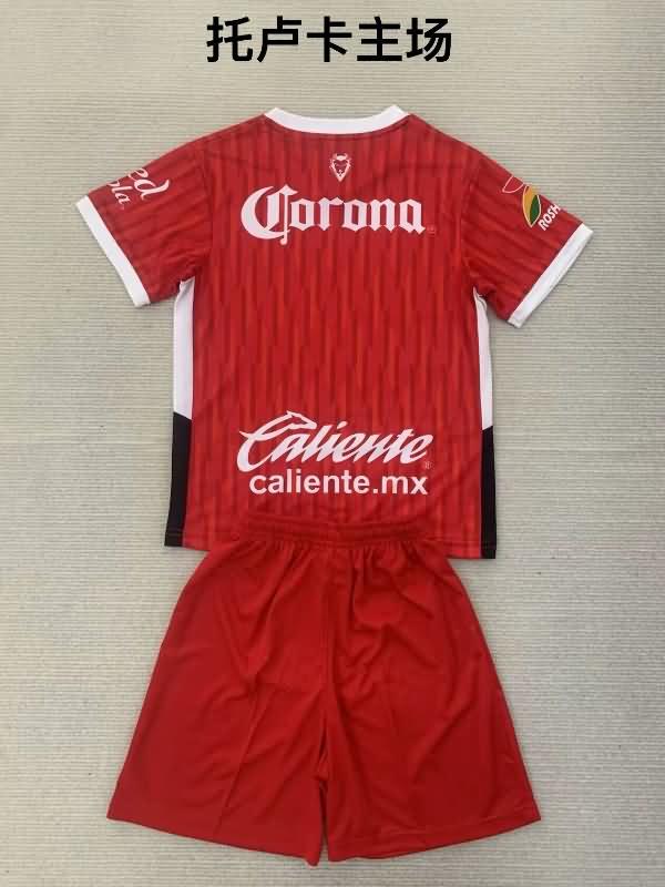 Kids Deportivo Toluca Soccer Jersey Home Replica 24/25