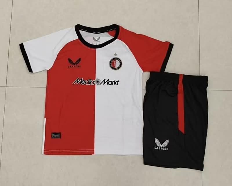 Kids Feyenoord Soccer Jersey Home Replica 24/25