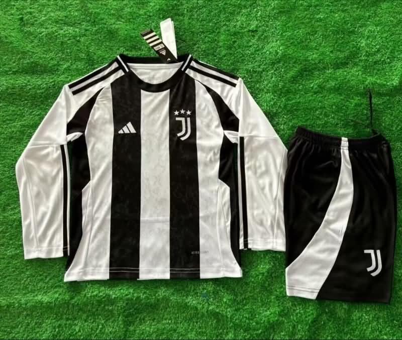 Kids Juventus Soccer Jersey Home Long Sleeve Replica 24/25