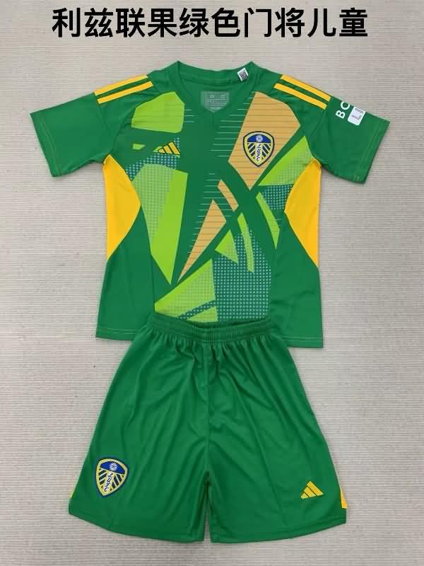 Kids Leeds United Soccer Jersey Goalkeeper Green Replica 24/25