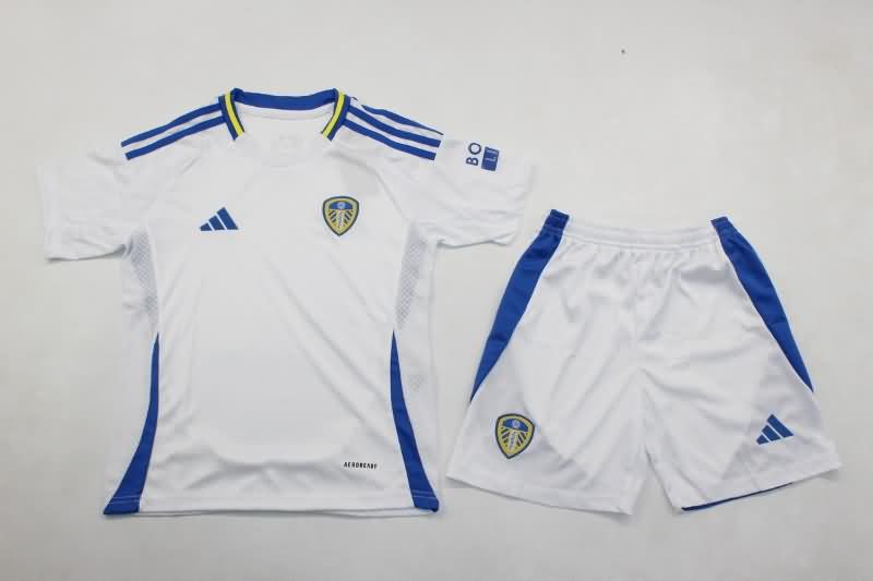 Kids Leeds United Soccer Jersey Home Replica 24/25