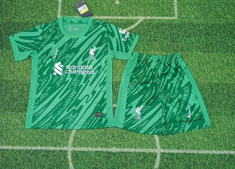 Kids Liverpool Soccer Jersey Goalkeeper Green Replica 24/25