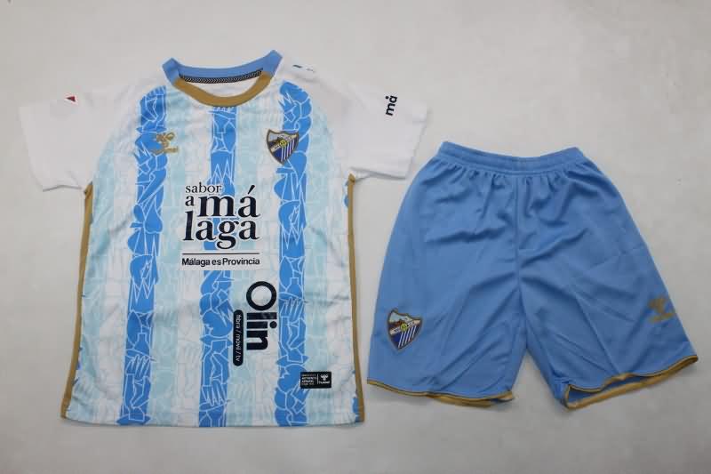 Kids Malaga Soccer Jersey Home Replica 24/25