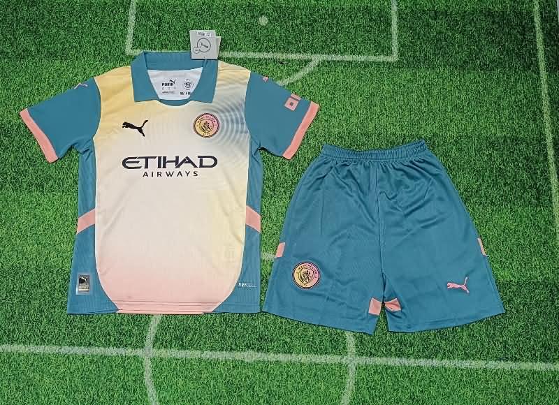 Kids Manchester City Soccer Jersey Fourth Replica 24/25