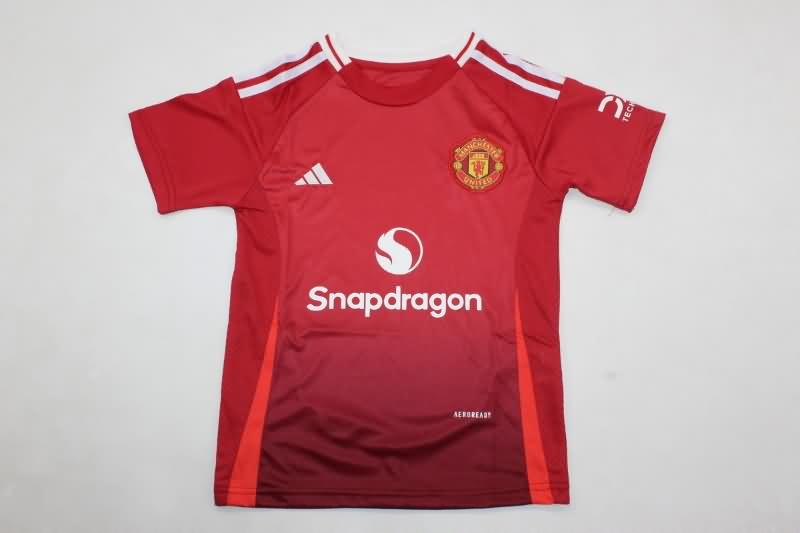 Kids Manchester United Soccer Jersey Home Replica 24/25