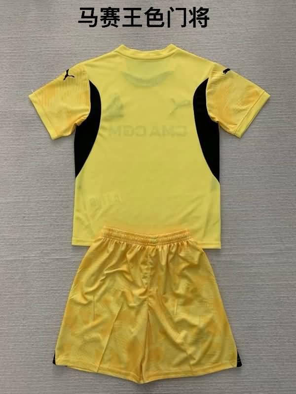 Kids Marseilles Soccer Jersey Goalkeeper Yellow Replica 24/25