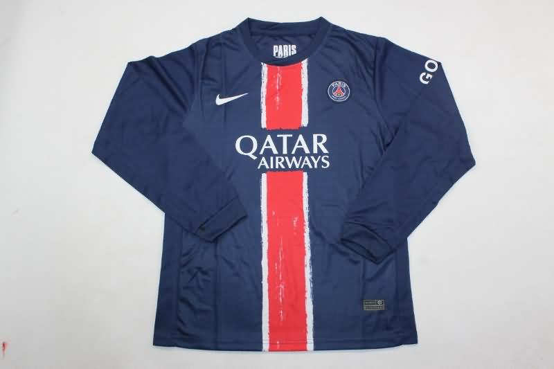 Kids Paris St Germain Soccer Jersey Home Long Sleeve Replica 24/25