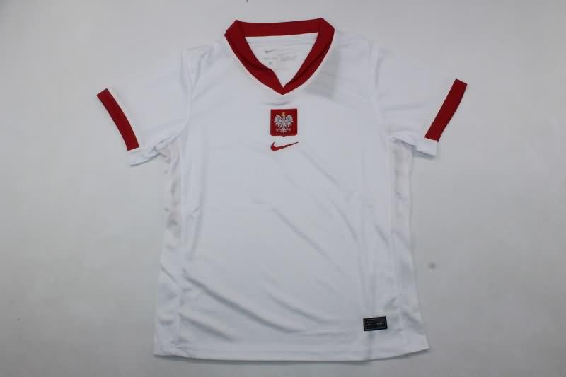 Kids Poland Soccer Jersey Home Replica 2024