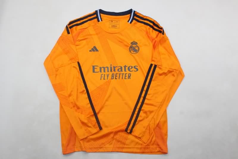 Kids Real Madrid Soccer Jersey Away Long Sleeve Replica 24/25