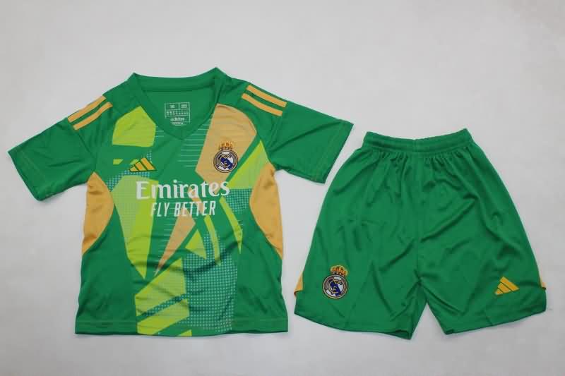 Kids Real Madrid Soccer Jersey Goalkeeper Green Replica 24/25