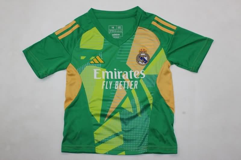 Kids Real Madrid Soccer Jersey Goalkeeper Green Replica 24/25