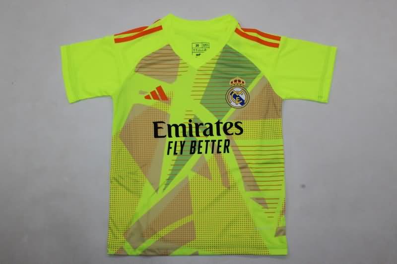 Kids Real Madrid Soccer Jersey 02 Goalkeeper Green Replica 24/25